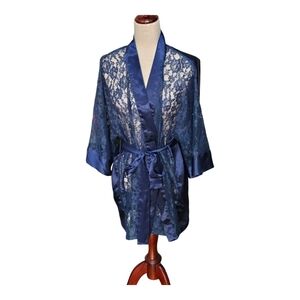 Victoria's Secret Kimono Robe Dressing Gown Lace Robe Satin Robe Short